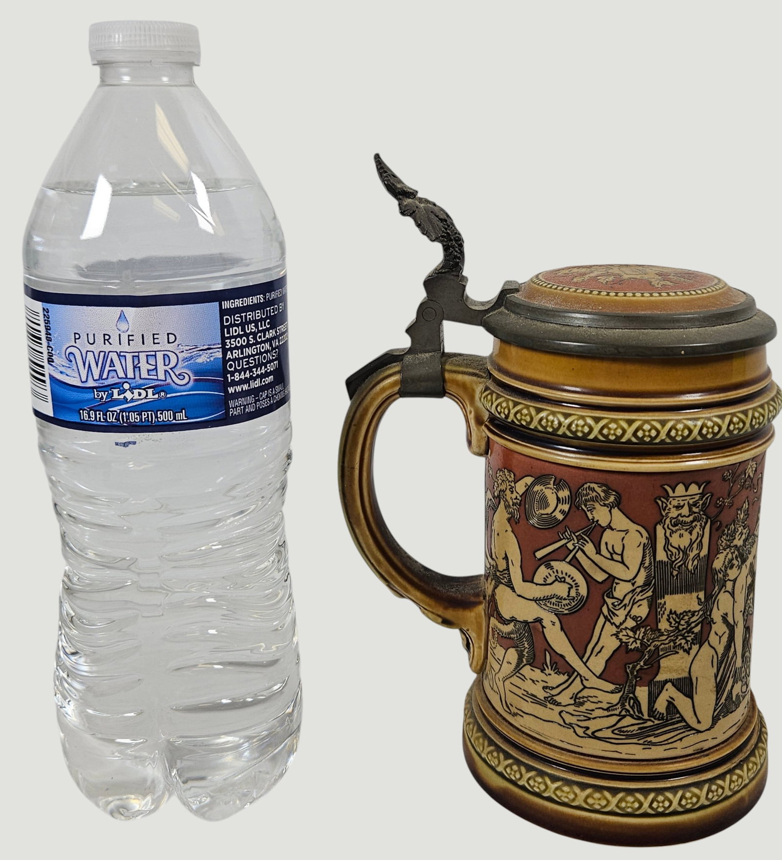 c1900 Mettlach Bacchus Procession Stein #2035 - 8