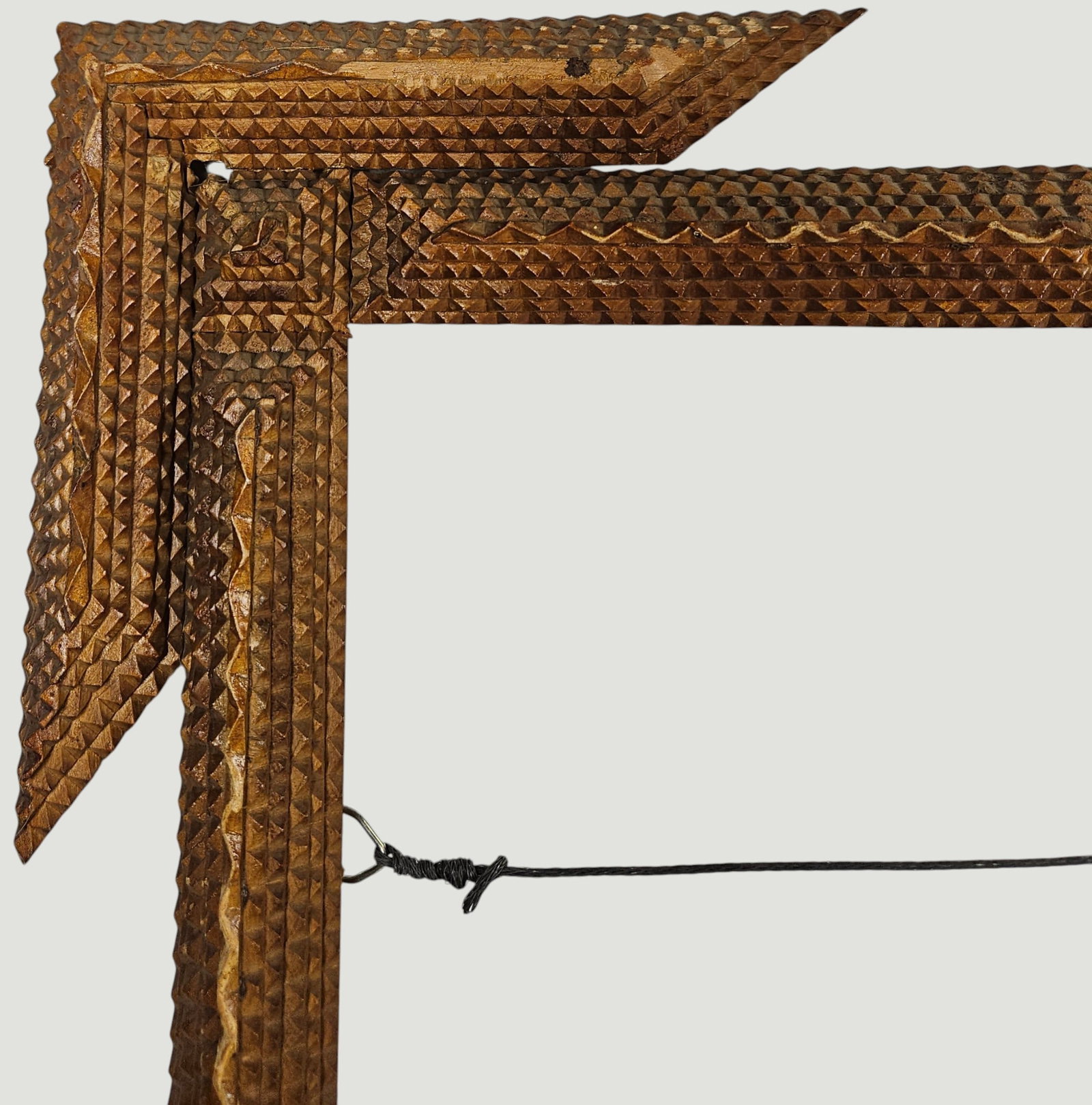 19th Century Tramp Art Frame - 4