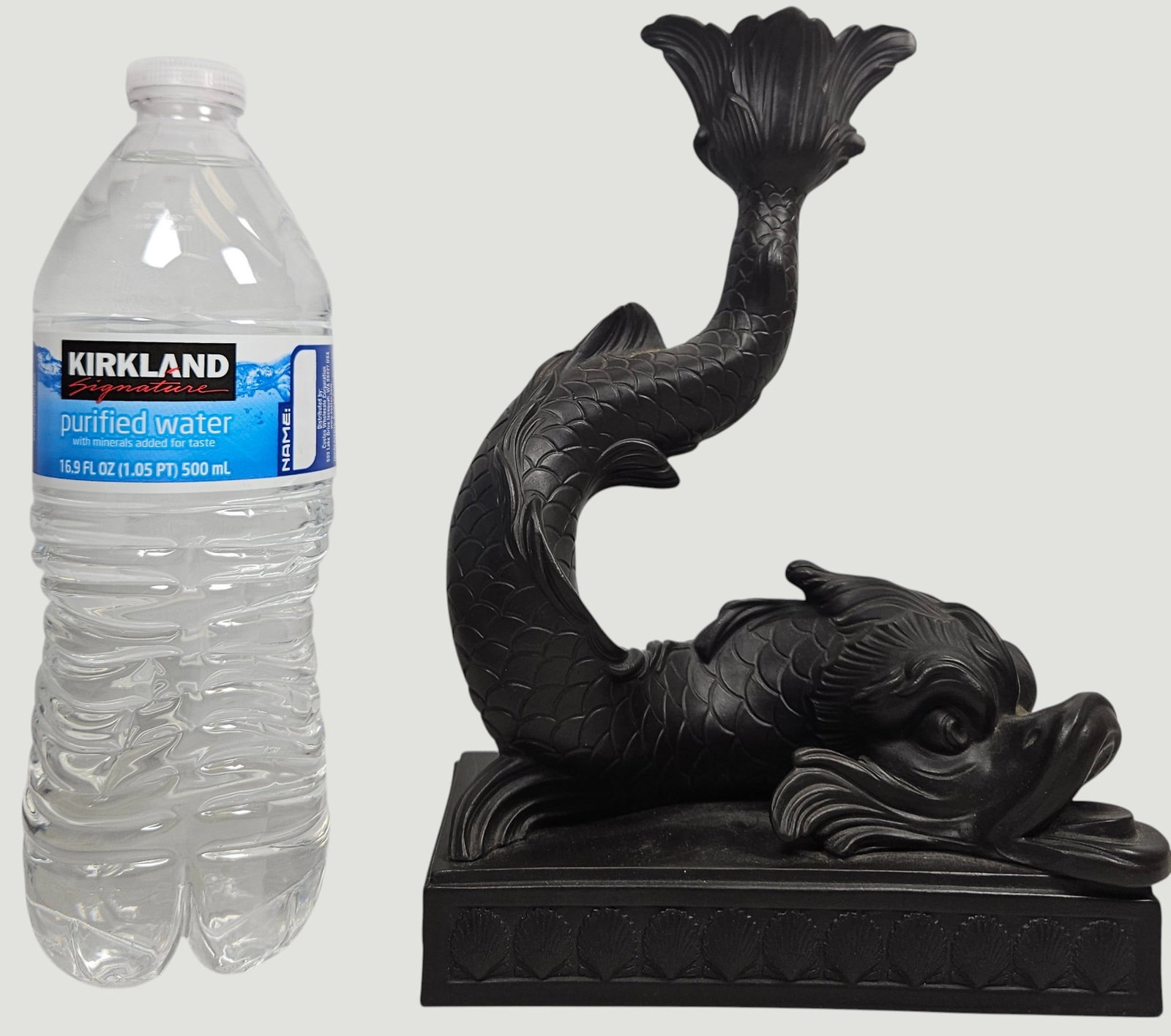 Wedgwood Black Basalt Dolphin Candlestick - 7