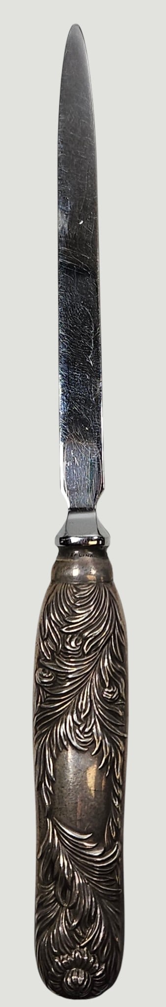 Vintage Tiffany & Co Sterling Silver Chrysanthemum Letter Opener: Measures 8 inches long. No monogram. Marked at top of handle. Overall good condition, please see photos.