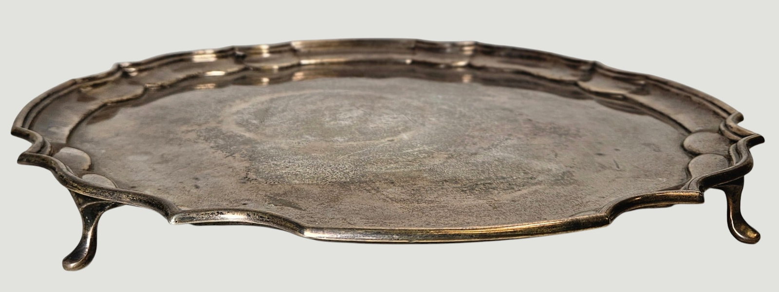 c1948 Sheffield England Sterling Silver Footed Tray - 4
