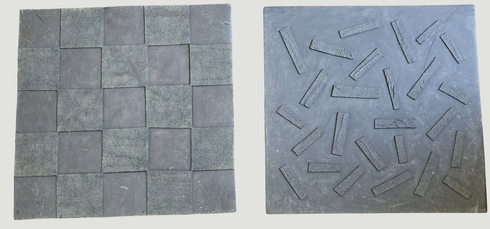 (2) Nell Devitt (b. 1950 American) Abstract Clay Wall Tiles (1 of 5)