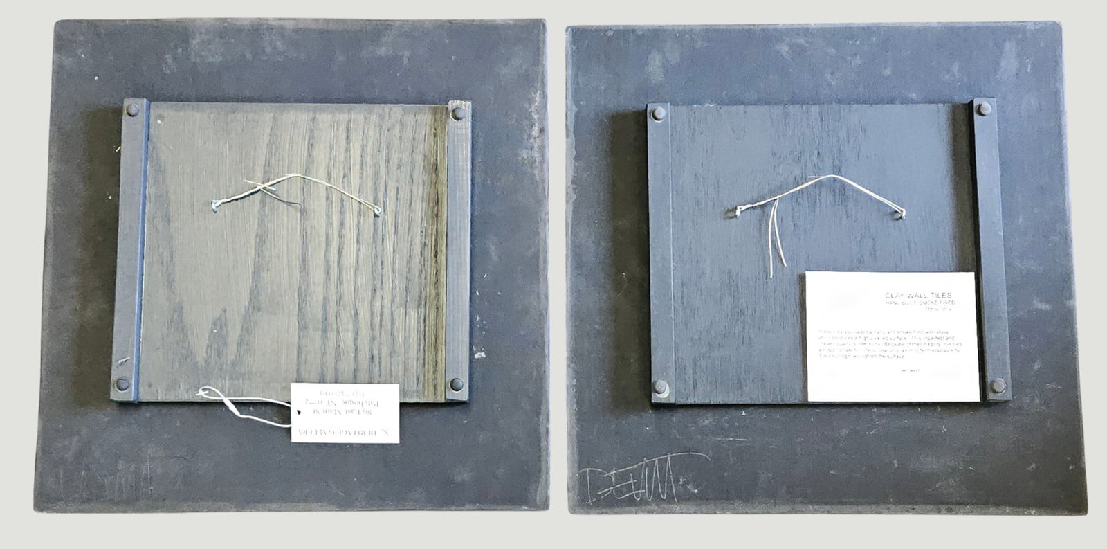 (2) Nell Devitt (b. 1950 American) Abstract Clay Wall Tiles - 2