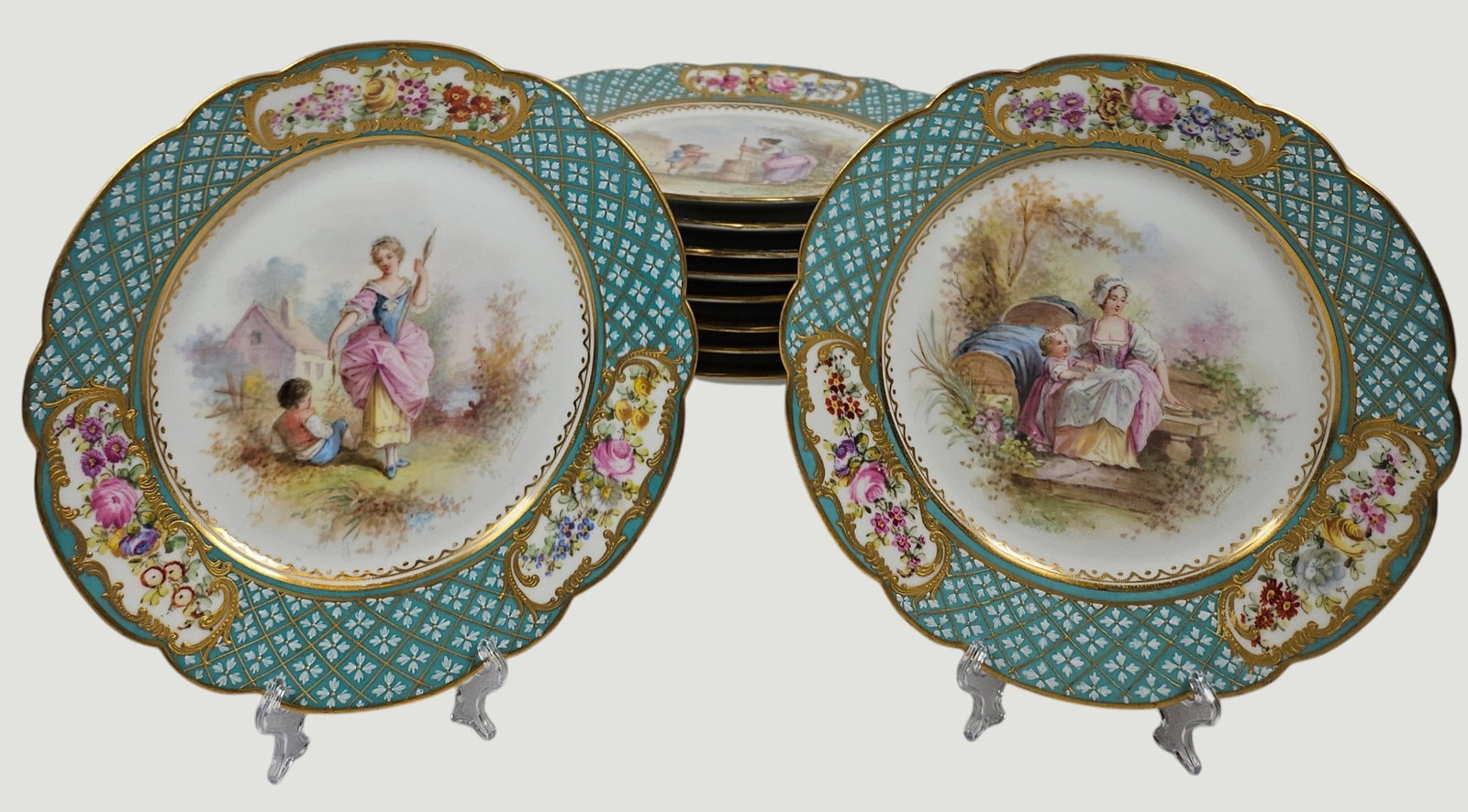 (10) Sevres Porcelain Cabinet Plates (1 of 8)