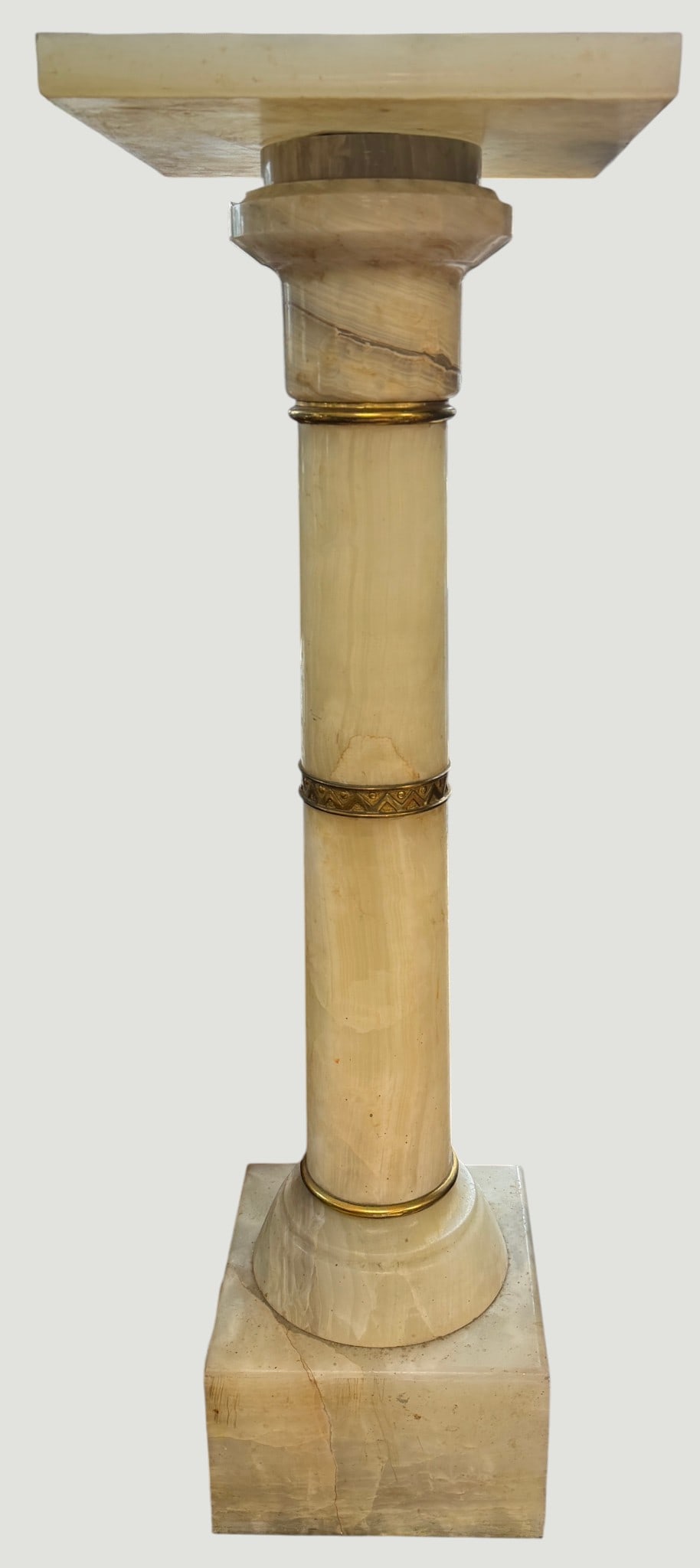 19th Century Bronze Mounted Onyx Pedestal (1 of 5)