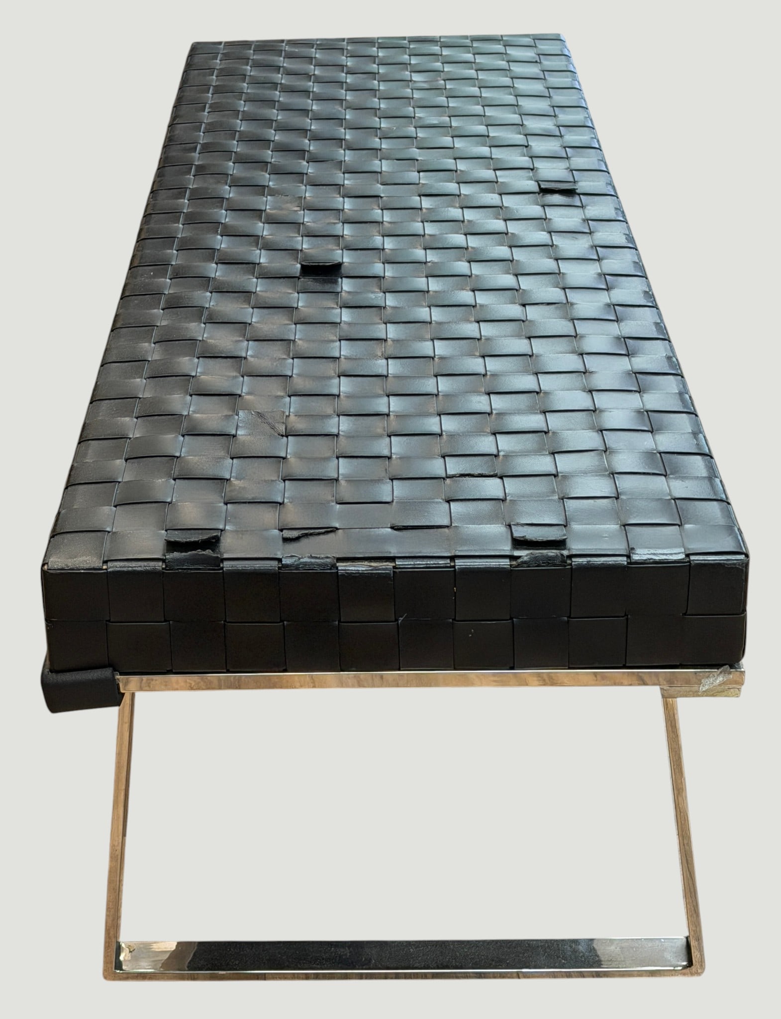 Karlee Black Leather Occasional Bench - 4