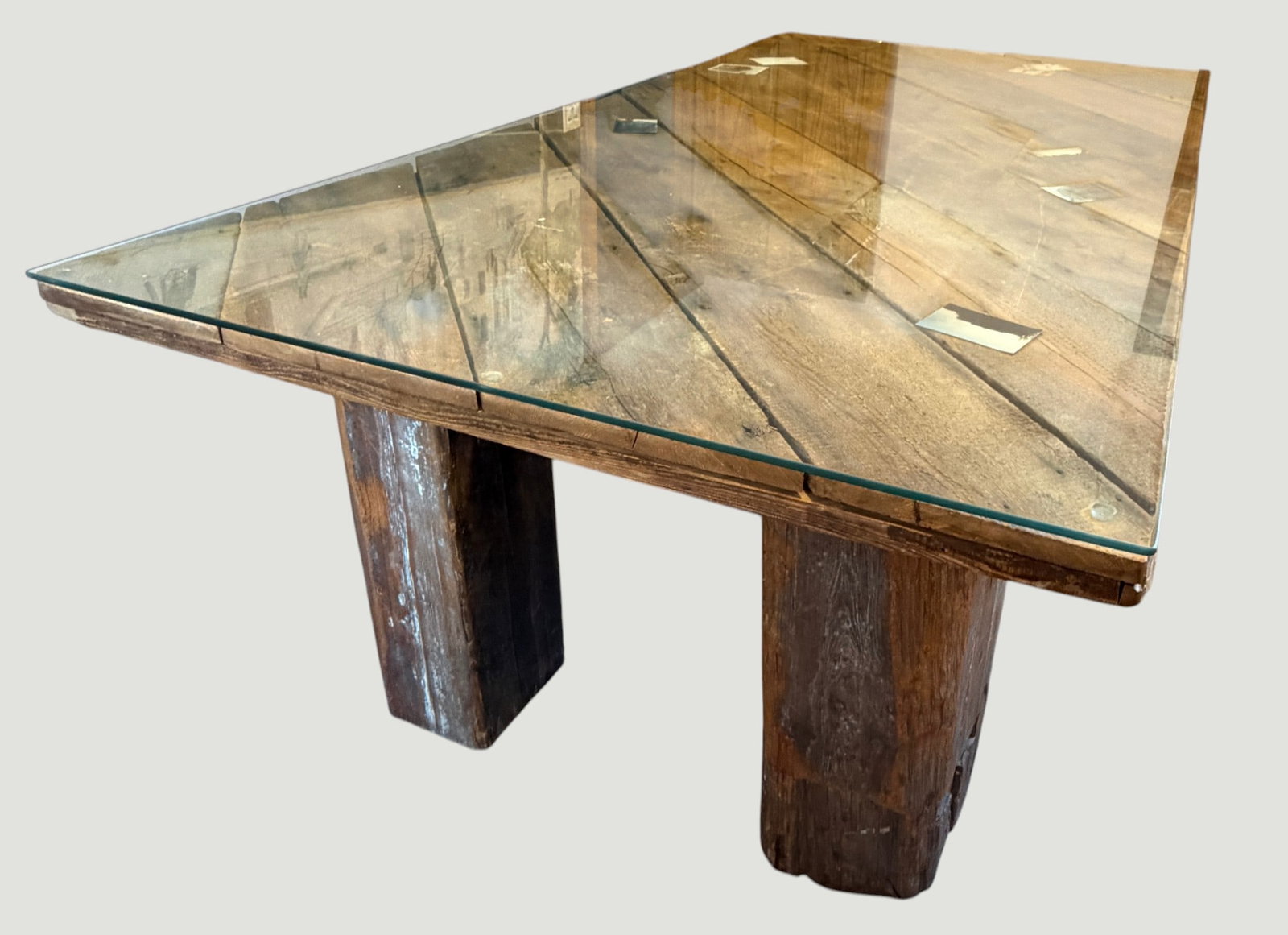 19th Century Reclaimed Farm Table & Side Table - 3