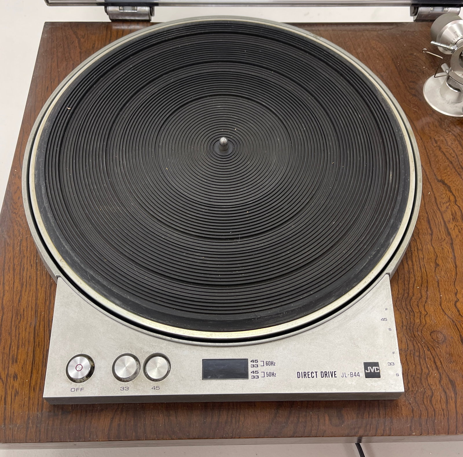 JVC JL-B44 2 Speed, Direct Drive Turntable, Walnut Base - 2