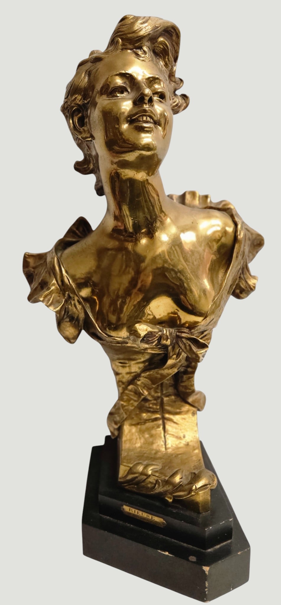Mathurin Moreau (French 1822-1912) Bronze Bust La Rieuse (1 of 7)