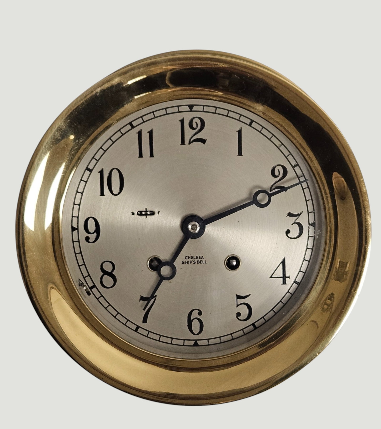 Vintage Brass Chelsea Ship's Bell Clock (1 of 9)