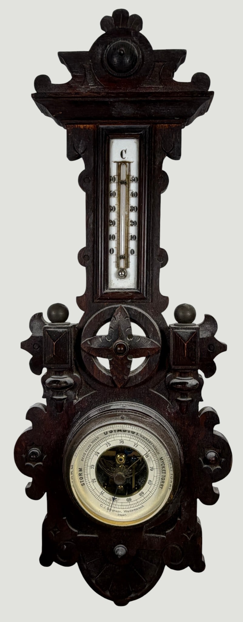 19th Century German Black Forest Barometer / Thermometer (1 of 6)