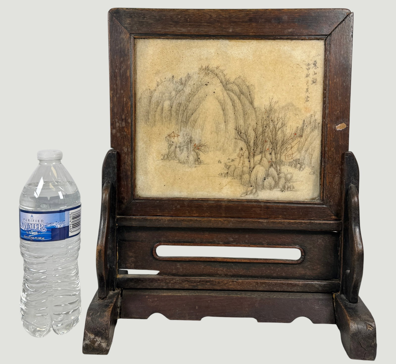 Chinese Republic Period Hand Painted Table Screen - 7