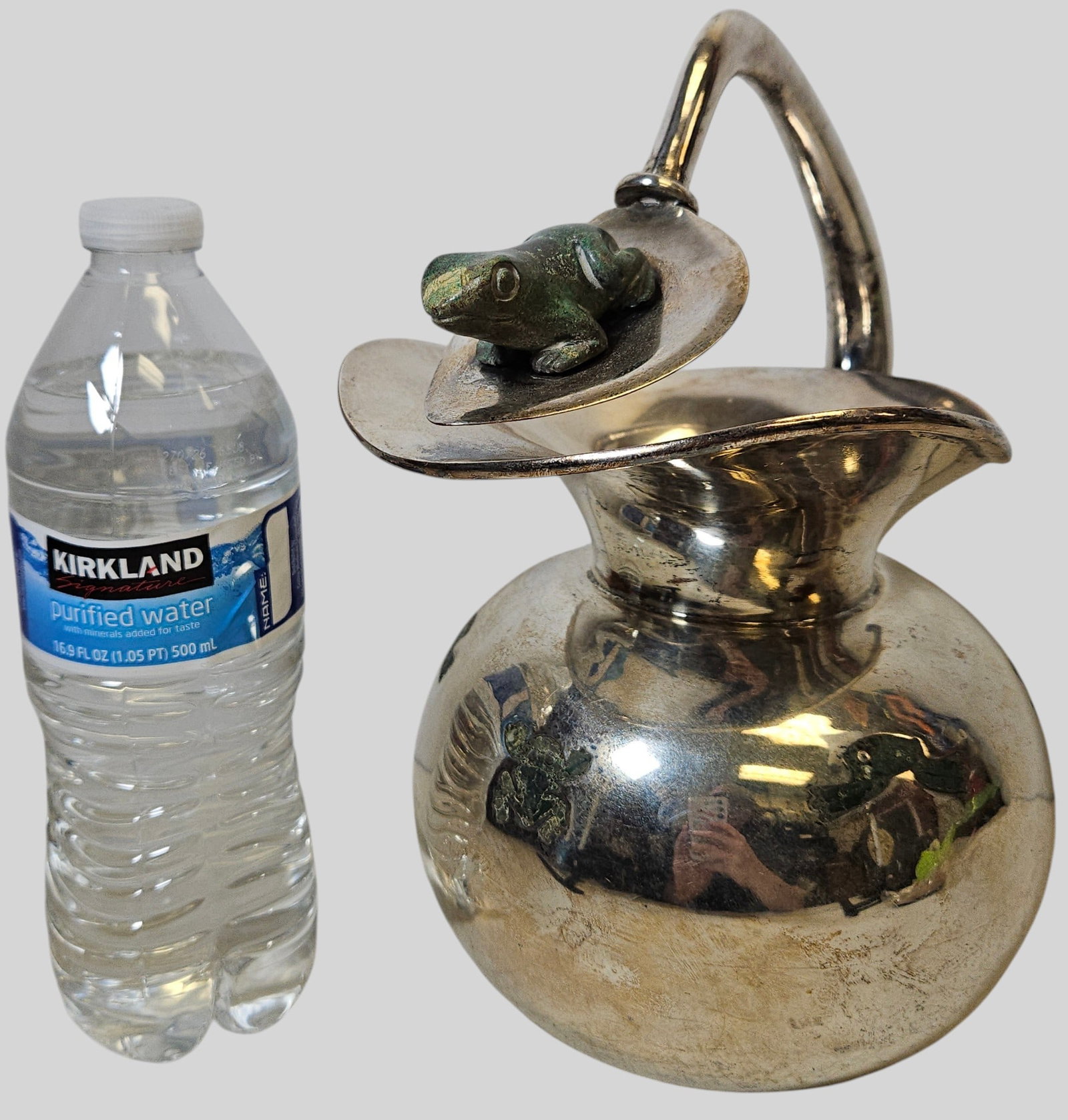 Los Castillo Silver Plate Frog Pitcher - 9