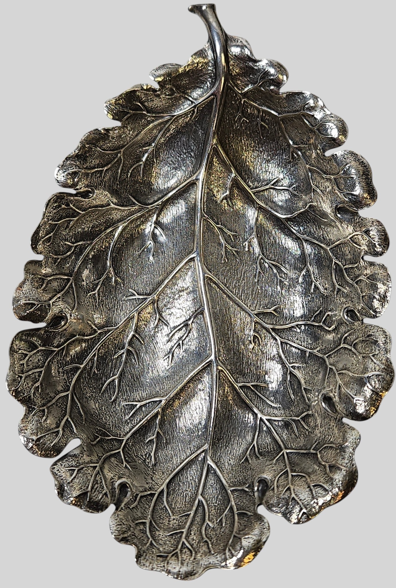 Buccellati Sterling Silver Leaf Form Dish - 4