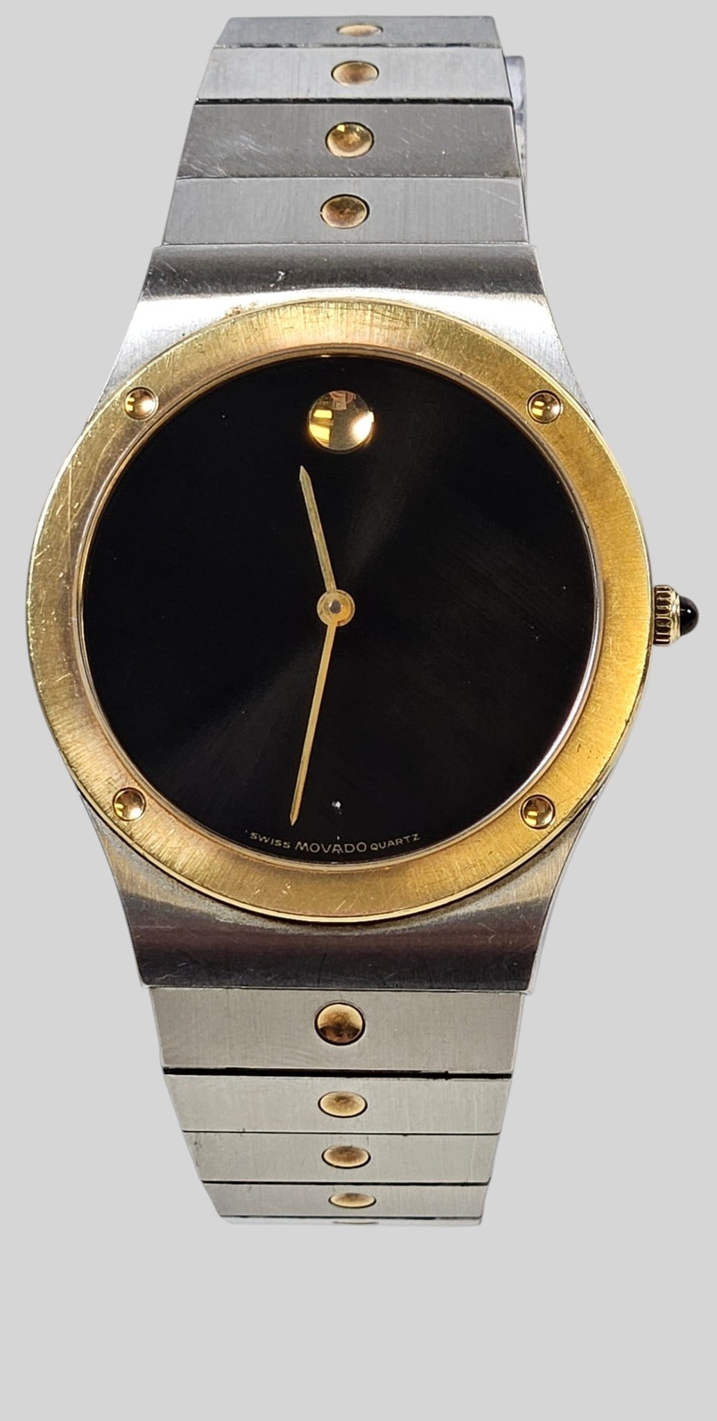 c1982 Zenith Movado Pacific Museum Imperiale Men's Watch: Purchased in 1982. Brand/Era: Zenith Movado (produced during their historic brand merger). Collection: Pacific. Reference Number: 58.0030.114. Movement: Swiss Quartz. Dial: Iconic black Museum dial wi