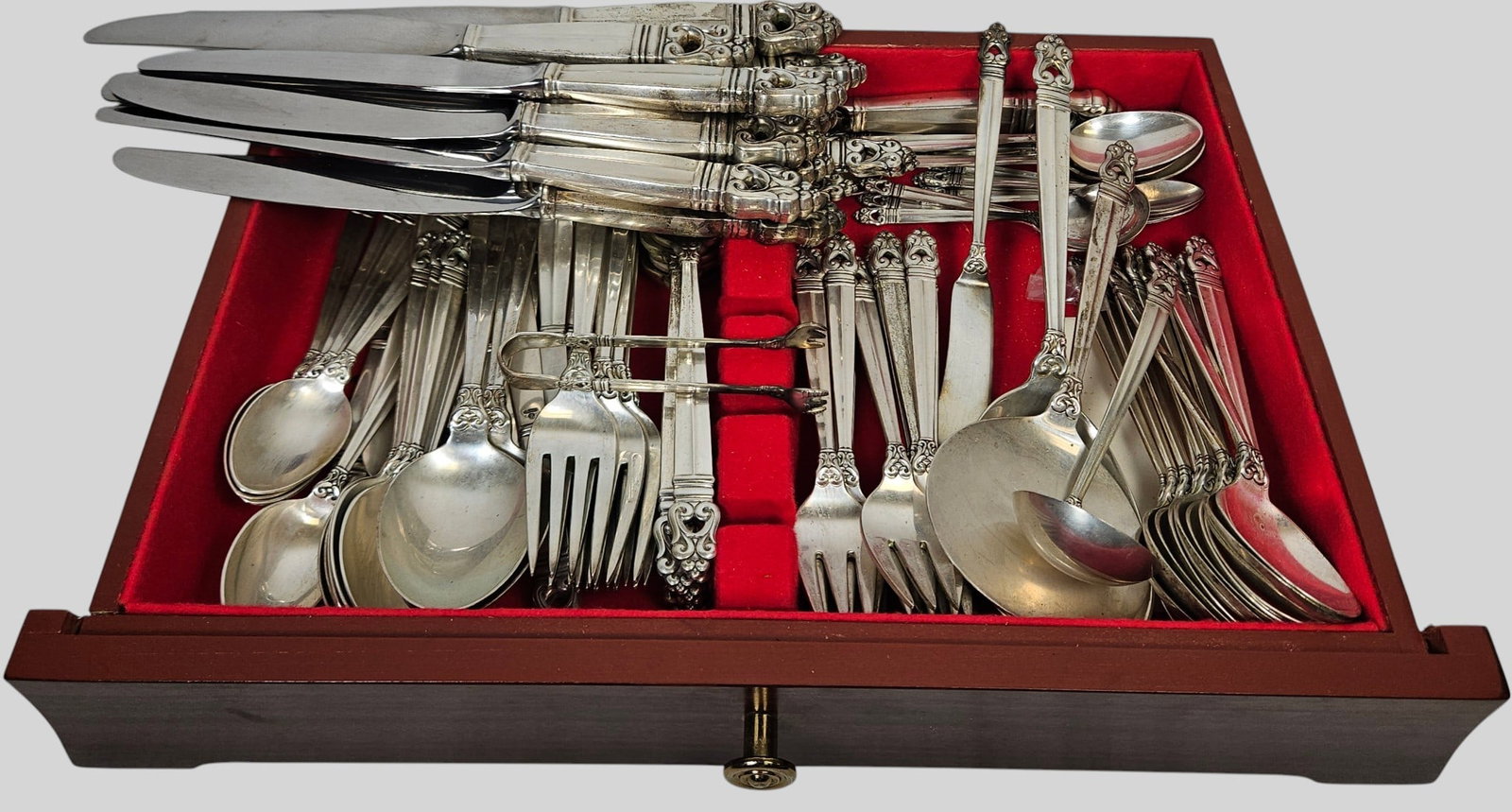 Svc for (12) International Royal Danish Sterling Silver Flatware Set - 4