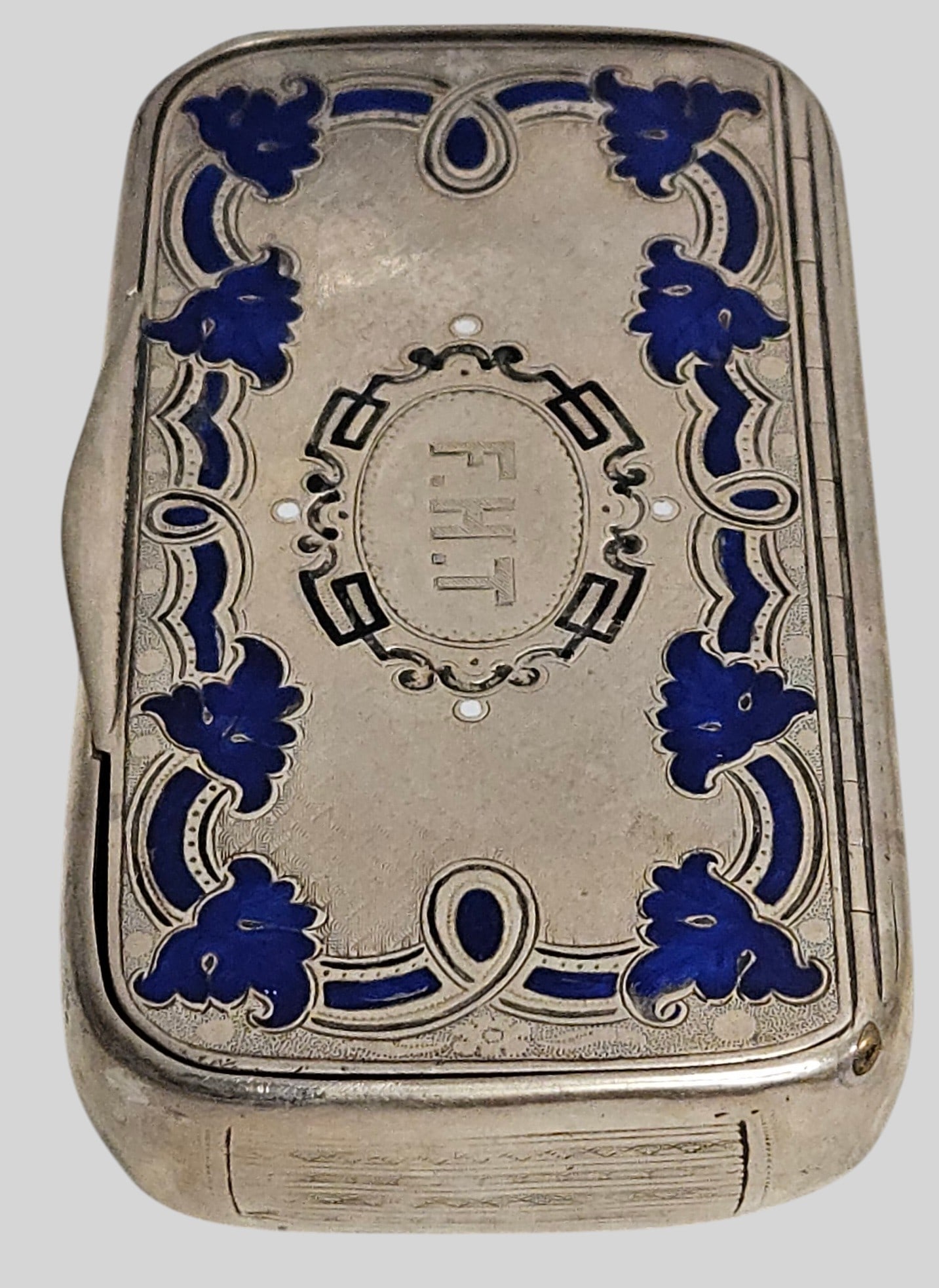 Austrian Sterling Silver & Enamel Snuff Box - 4