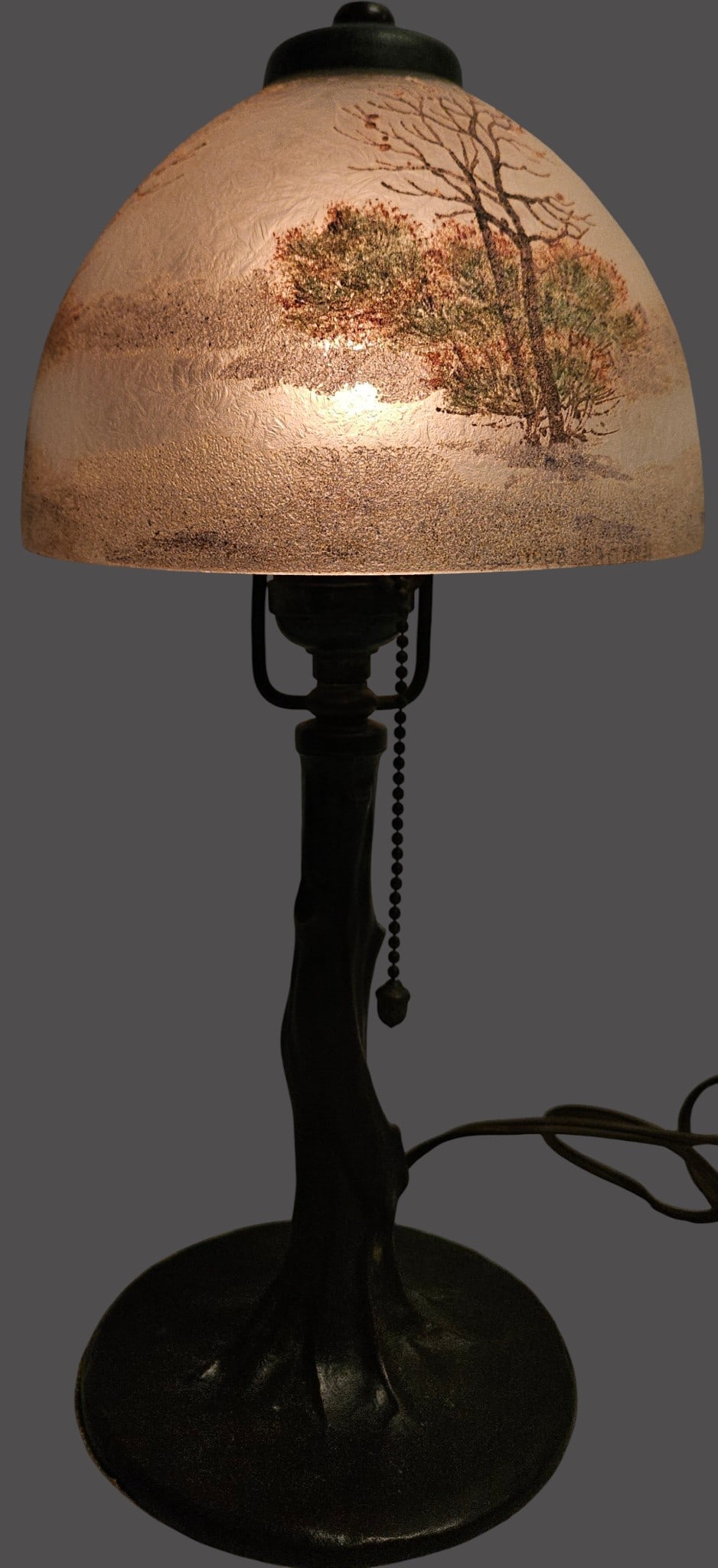 c1910 Signed Handel Reverse Painted Boudoir Lamp #5961 - 8