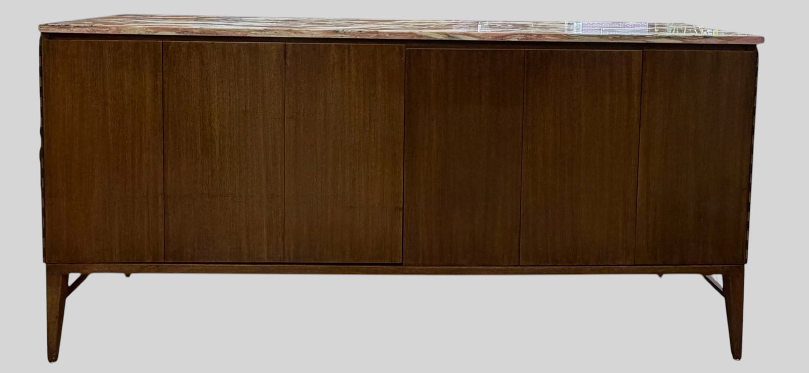 Paul McCobb for Calvin Mahogany & Travertine Twelve Drawer Credenza (1 of 7)