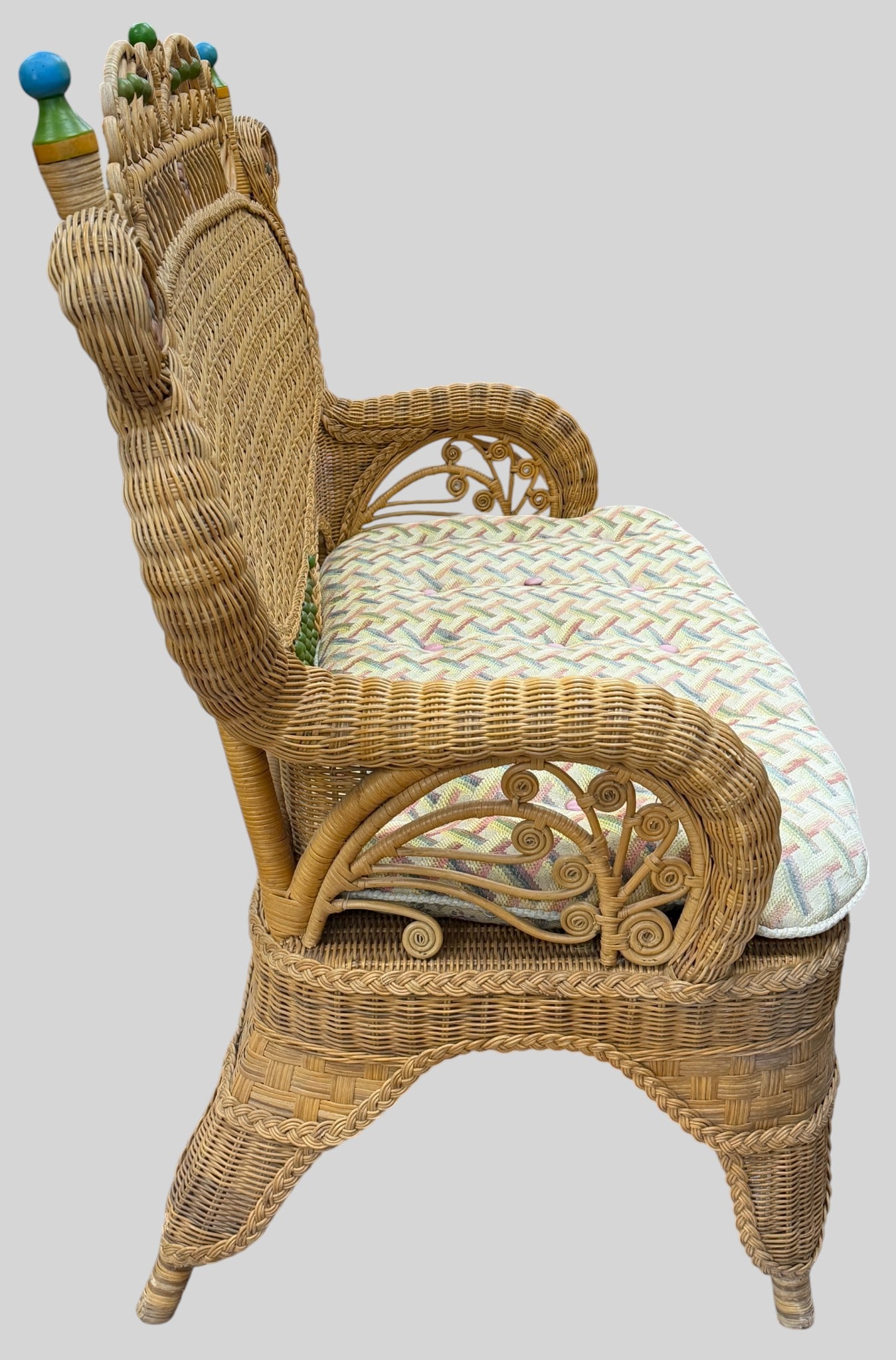 c1990 Mackenzie Childs Wicker Settee - 8
