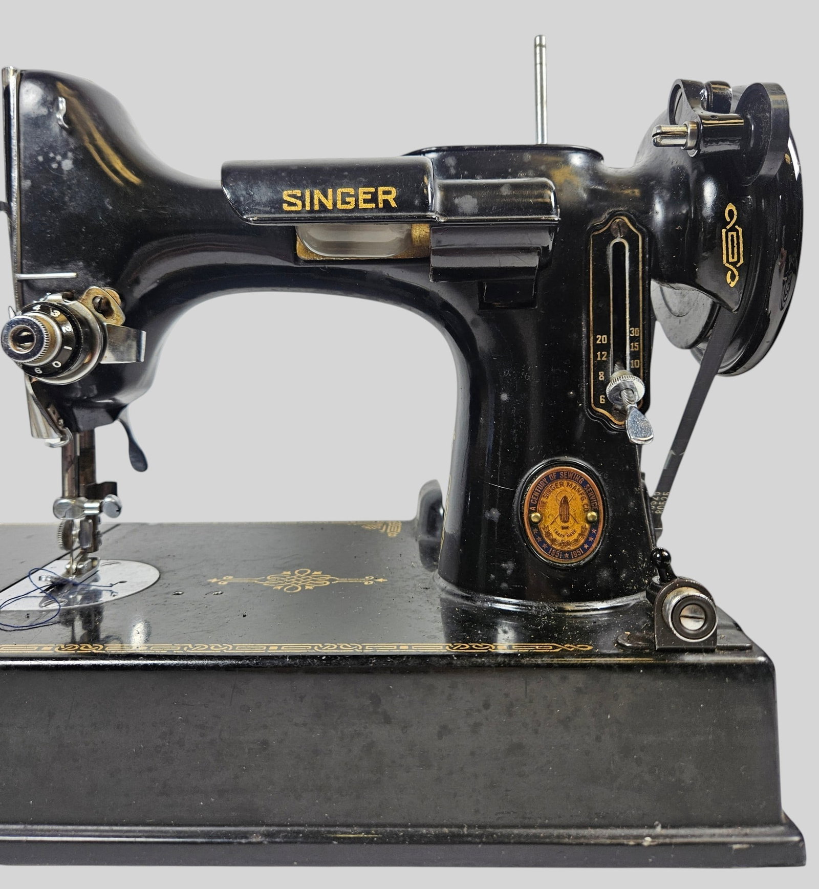 c1950 Singer Featherweight 221 Sewing Machine Centennial - 6