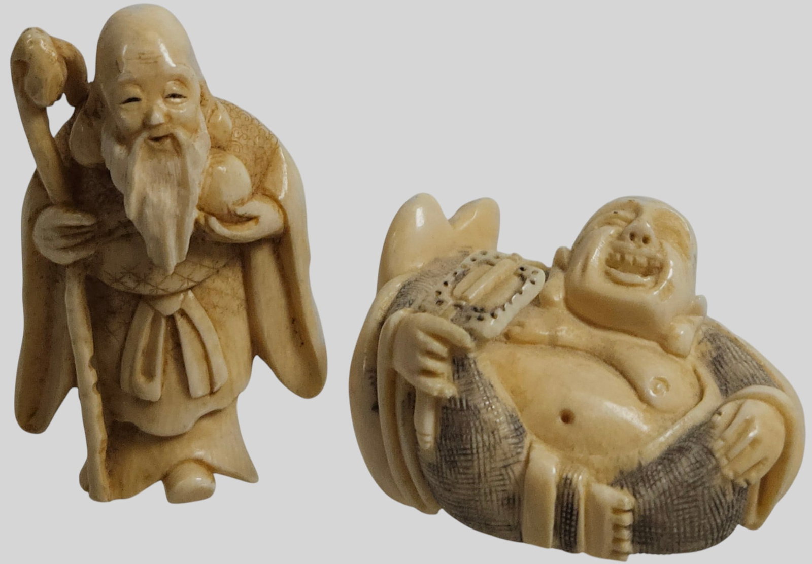 (2) Meiji Period Japanese Netsuke Figures (1 of 6)