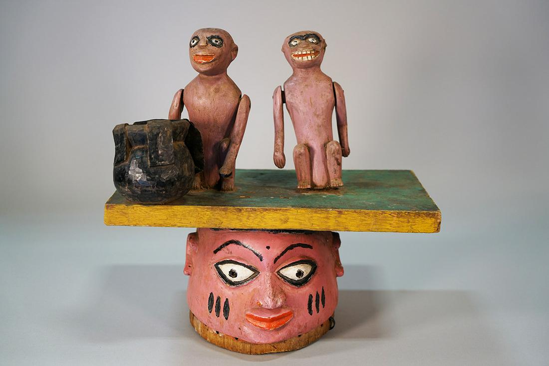 Yoruba Gelede Mask with Articulated Figures from Nigeria - African Tribal Art Sculpture (1 of 7)