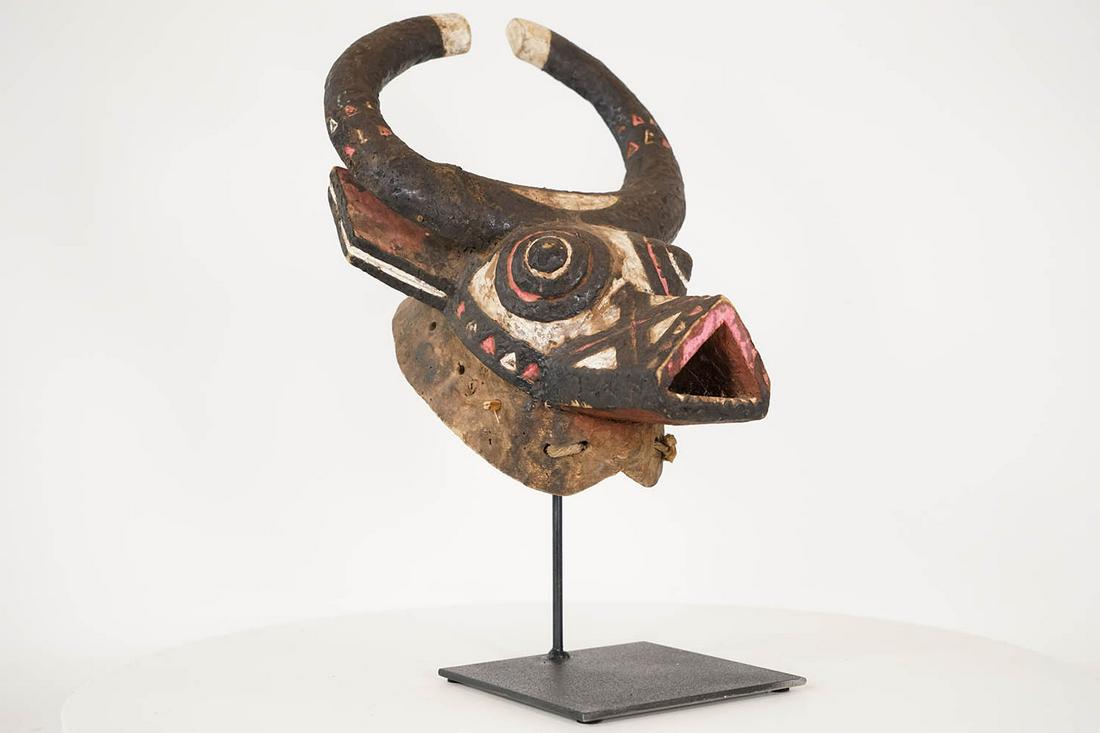 Bobo Bush Cow Mask on Stand - Burkina Faso - African Tribal Art (1 of 7)