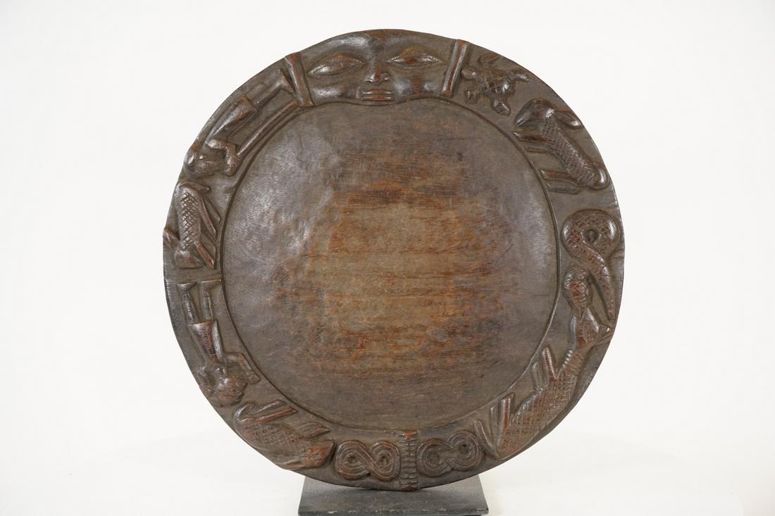 Yoruba Divination Tray from Nigeria - African Tribal Art Sculpture (1 of 6)