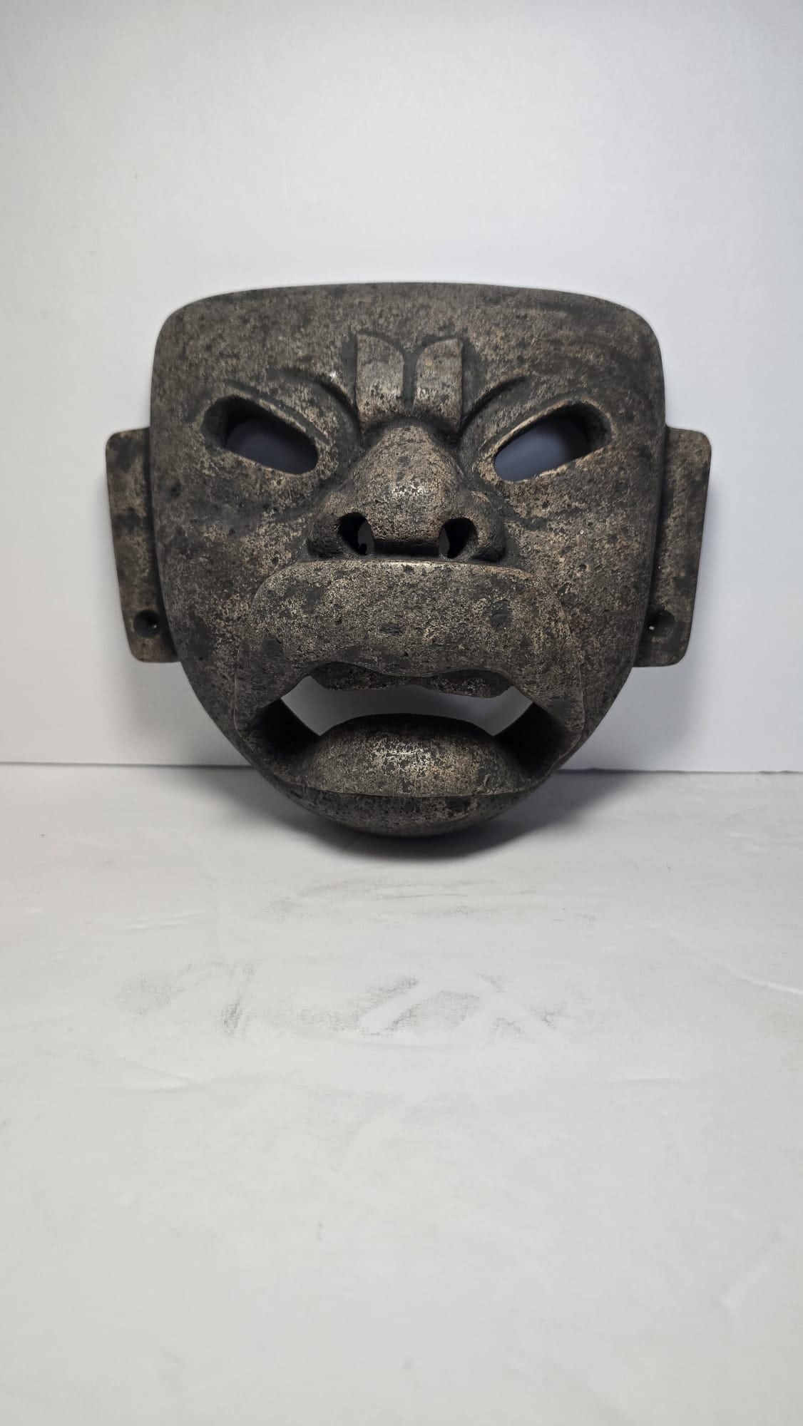 OLMEC STONE JAGUAR TRANSFORMATION FUNERARY MASK