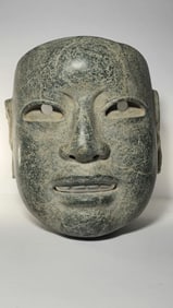 PRE COLUMBIAN OLMEC SERPENTINE MASK