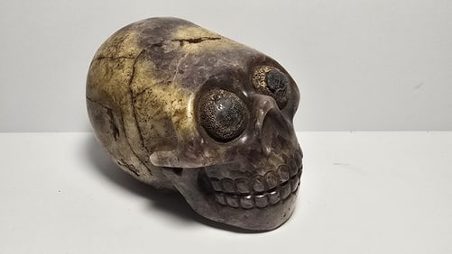 RARE PRE COLUMBIAN AMETHYST CRYSTAL MIXTEC SKULL