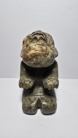 PRE COLUMBIAN SERPENTINE OLMEC BABY JAGUAR