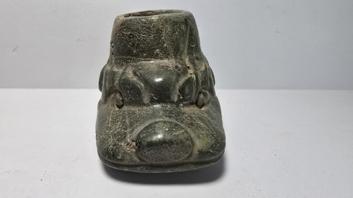 PRE COLUMBIAN OLMEC JADE DUCK MEDICINA CONTAINER