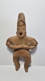 PRE COLUMBIAN WEST COAST TERRACOTTA STANDING FIGURE