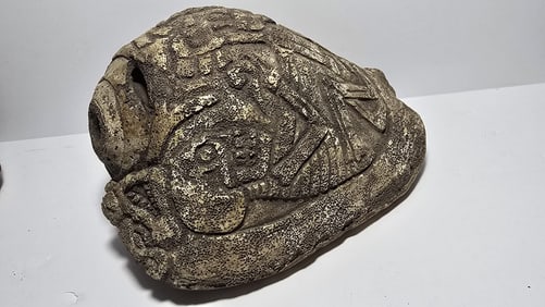 PRE-COLUMBIAN AZTEC CEREMONIAL SNAIL TRUMPET – CODEX TYPE