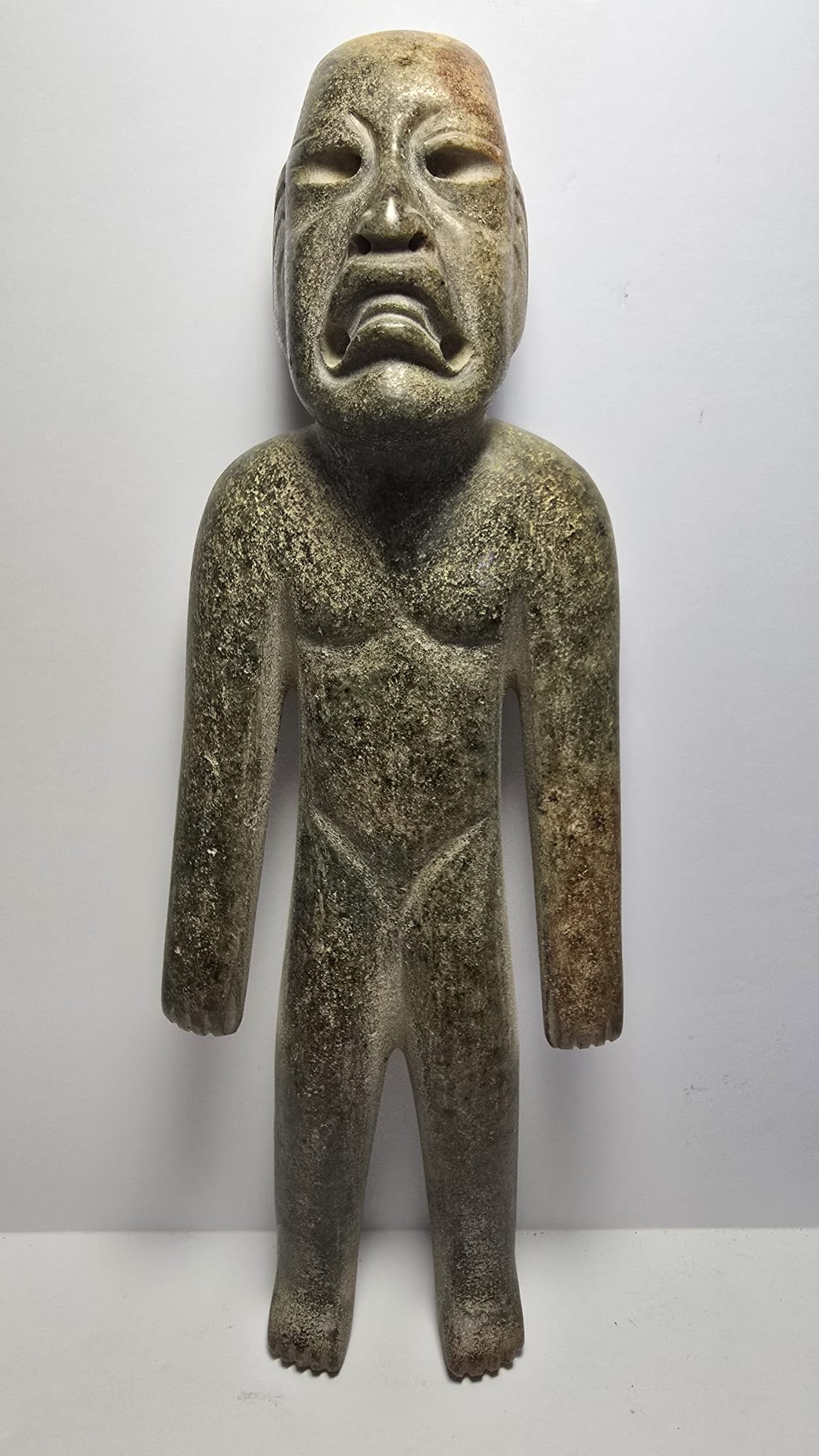 PRE-COLUMBIAN OLMECA JADE STANDING FIGURE (1 of 11)