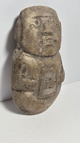 PRE-COLUMBIAN OLMECA STONE AXE FIGURE