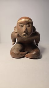 PRE-COLUMBIAN COLIMA HUNCHBACK SITTING FIGURE