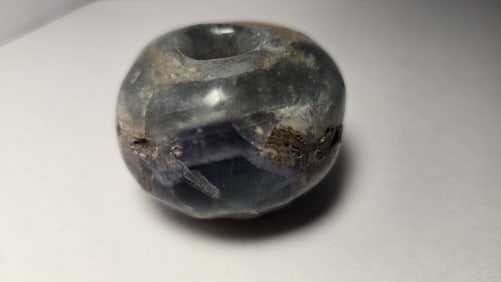 PRE-COLUMBIAN MAYAN FLUORITE NECKLACE BEAD