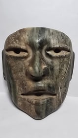 RARE PRE-COLUMBIAN OLMECA JADE MASK