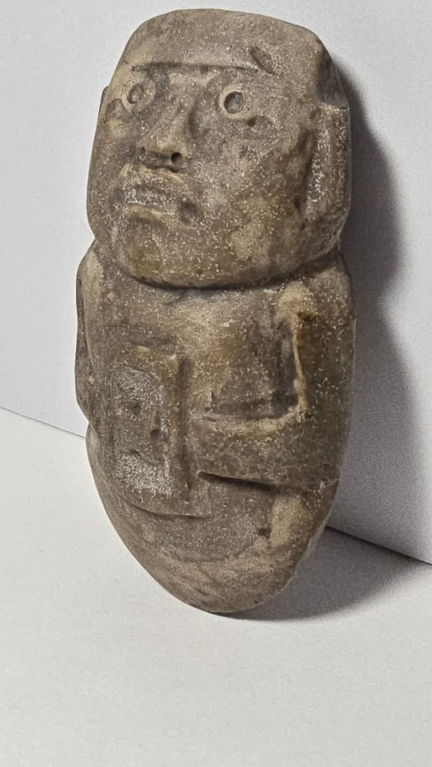 PRE-COLUMBIAN OLMECA STONE AXE FIGURE (1 of 7)