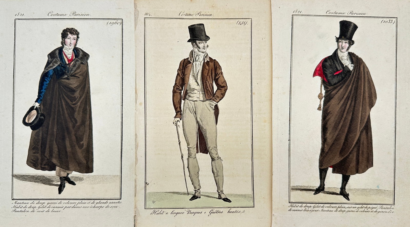 Set of 3 Gentlemen’s Fashion Prints - Journal des Dames et des Modes: Men’s Fashion (1 of 3)