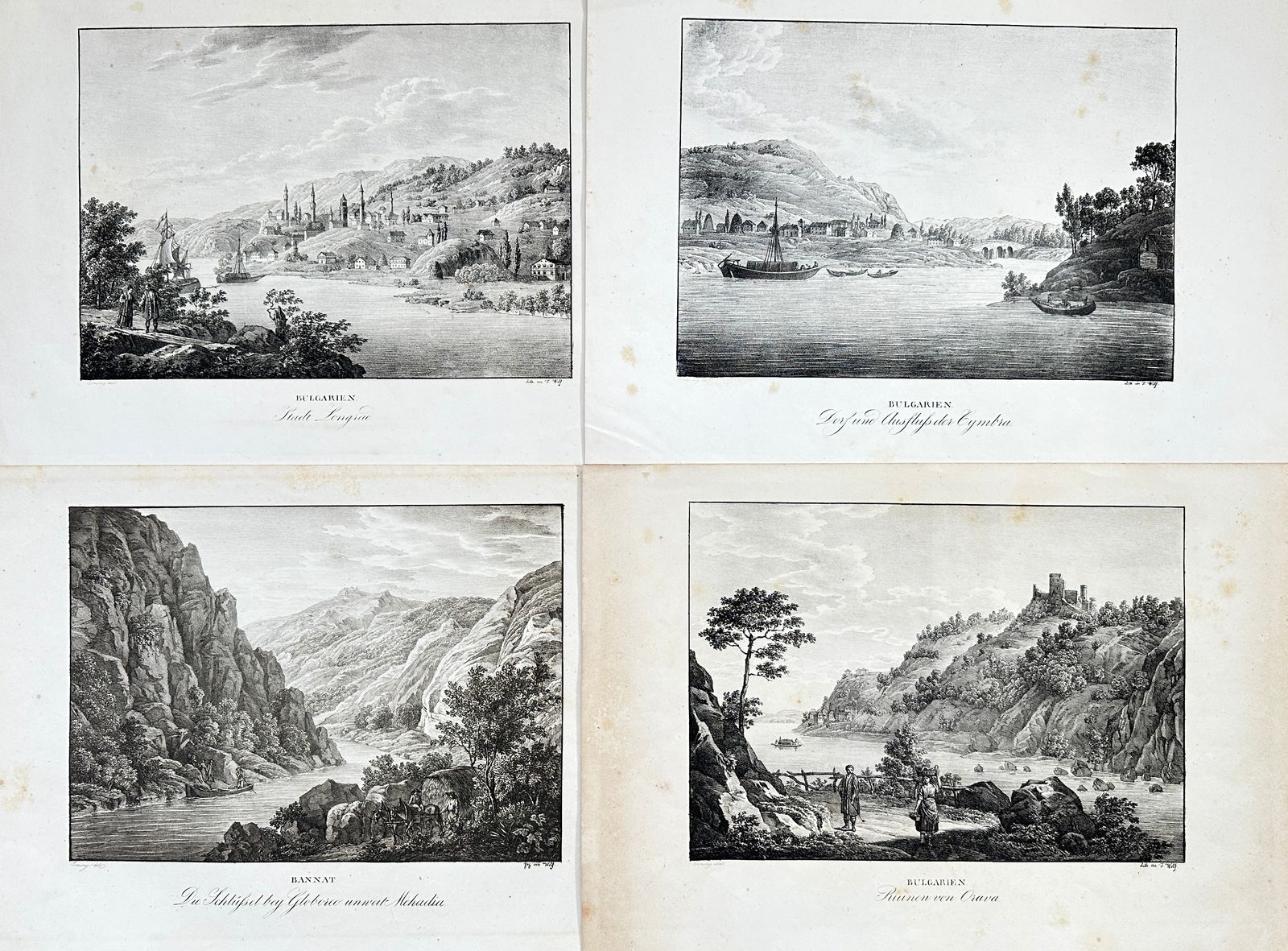 Ludwig Erminy - Topography in Bulgaria - Ruins of Orava - Danube Views: Bulgaria (1 of 4)