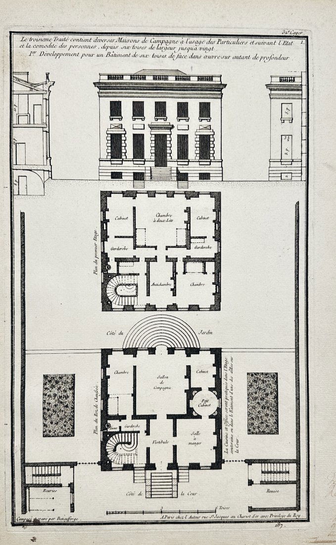 Jean-Francois de Neufforge (1714 - 1791) - Architecture Print - Paris, France (1 of 1)