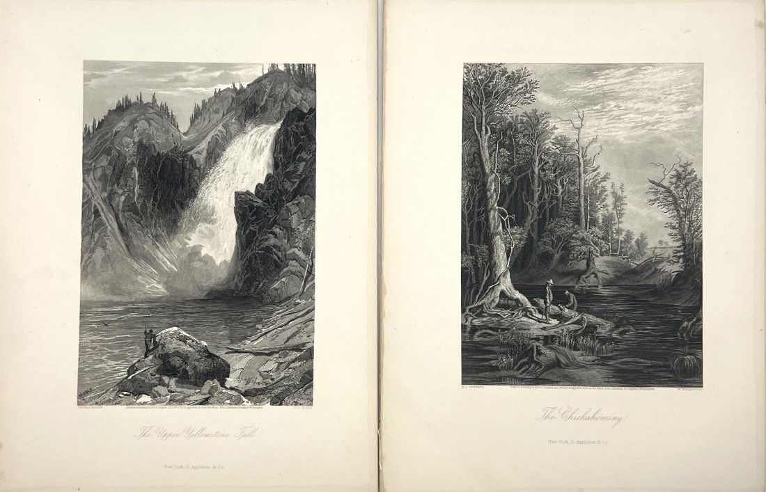 William H. Bartlett - Set of 2 views of America - The Highlands of the Neversink (1 of 2)