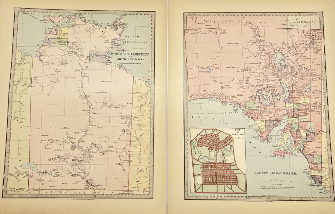 Andrew Garran - Map of South Australia / Map of Northern Territory of South Australia (1 of 2)