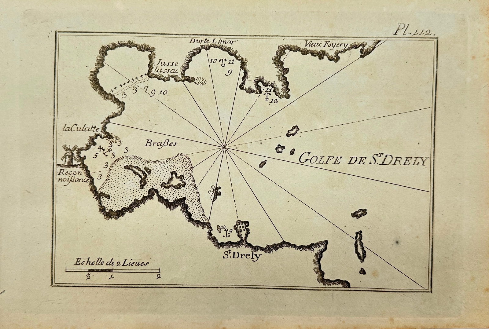 Joseph Roux - Antique Map - Harbour Plan - Saint-Drely Bay in Turkey (1 of 1)