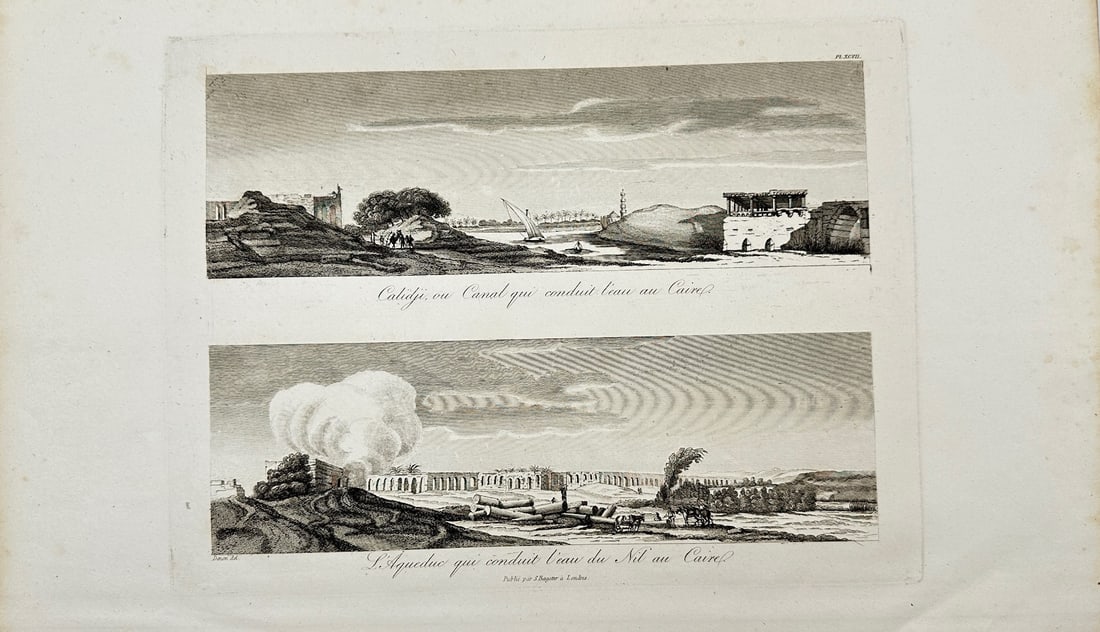 Vivant Denon - Antique Print - Travel to Lower and Upper Egypt - Egypt: "Voyage dans la Basse et la Haute Égypte" — This antique engraving is from Dominique Vivant Denon’s Voyage dans la Basse et la Haute Égypte, pendant les campagnes de Bonaparte (Journey in Lower