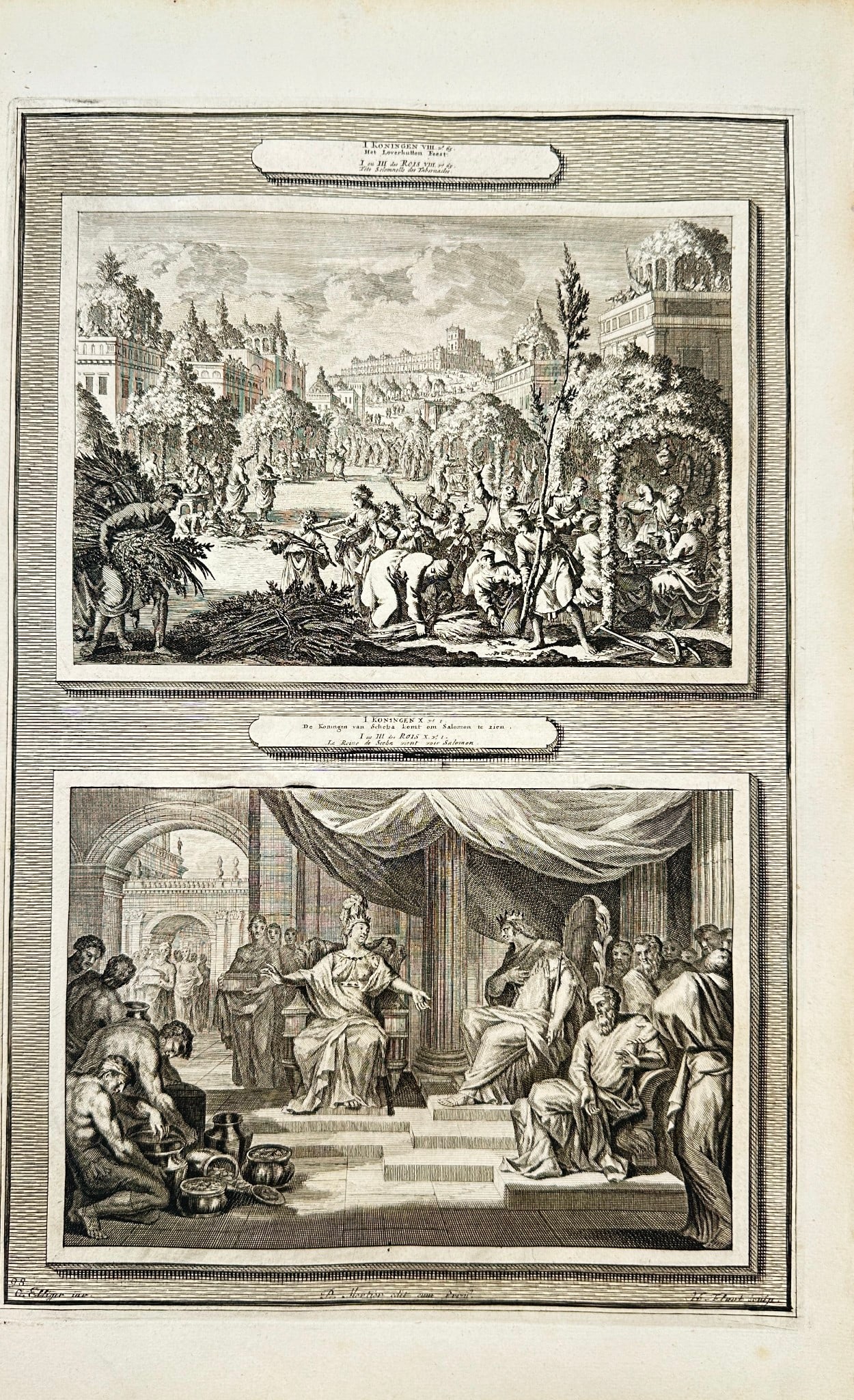Pierre Mortier - Antique Engraving - The Feast of Tabernacles - Amsterdam (1 of 2)
